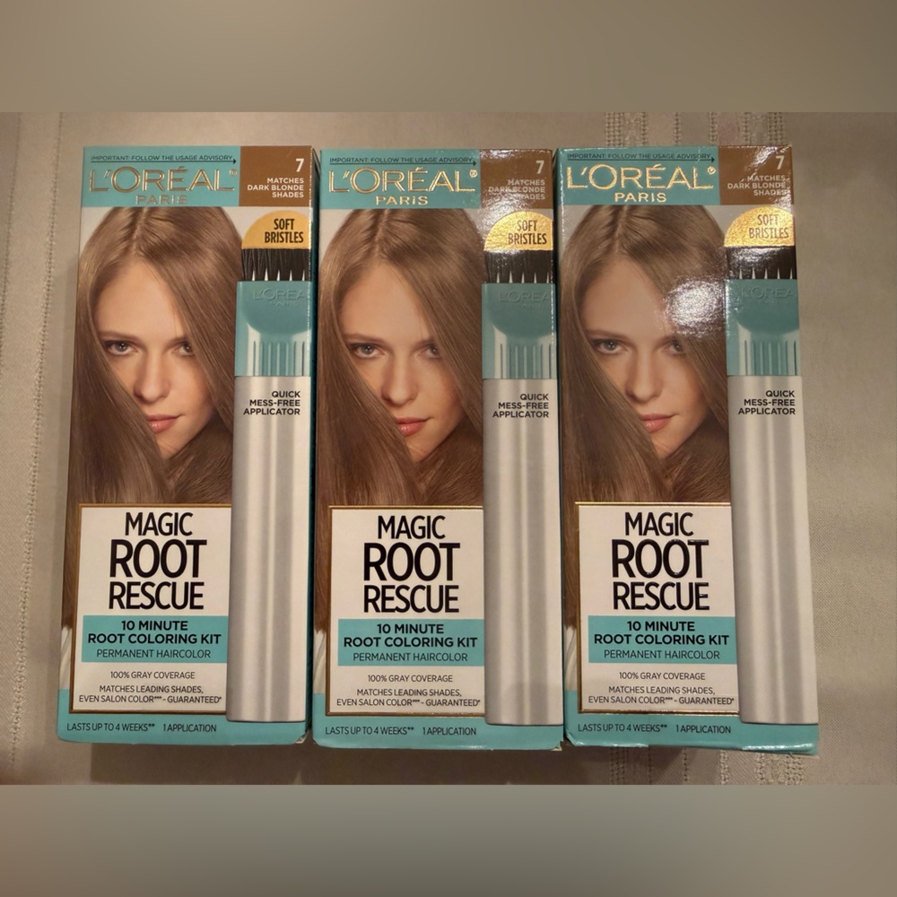 3/$15 NIB L'Oréal Magic Root Rescue Permanent Hair Color - Dark Blonde Shades #7